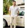 imageVATPAVE Mens Casual Summer Shirts Short Sleeve Button Down Shirts Fashion Textured Beach Hawaiian Shirts with PocketWhite