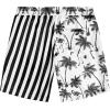 imageVATPAVE Mens Flamingo Hawaiian Sets Casual Short Sleeve Button Down Shirts Beach OutfitsBlack