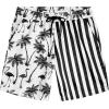 imageVATPAVE Mens Flamingo Hawaiian Sets Casual Short Sleeve Button Down Shirts Beach OutfitsBlack