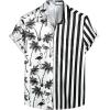 imageVATPAVE Mens Flamingo Hawaiian Sets Casual Short Sleeve Button Down Shirts Beach OutfitsBlack
