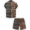 imageVATPAVE Mens Flamingo Hawaiian Sets Casual Short Sleeve Button Down Shirts Beach OutfitsBlack Tiger