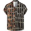 imageVATPAVE Mens Flamingo Hawaiian Sets Casual Short Sleeve Button Down Shirts Beach OutfitsBlack Tiger