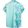 imageVATPAVE Mens Flamingo Hawaiian Sets Casual Short Sleeve Button Down Shirts Beach OutfitsBlue White