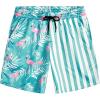 imageVATPAVE Mens Flamingo Hawaiian Sets Casual Short Sleeve Button Down Shirts Beach OutfitsBlue White