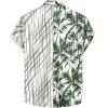imageVATPAVE Mens Flamingo Hawaiian Sets Casual Short Sleeve Button Down Shirts Beach OutfitsGreen Coconut
