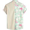 imageVATPAVE Mens Flamingo Hawaiian Sets Casual Short Sleeve Button Down Shirts Beach OutfitsGreen Flamingo