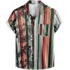 imageVATPAVE Mens Flamingo Hawaiian Sets Casual Short Sleeve Button Down Shirts Beach OutfitsMulticolor
