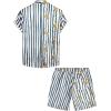 imageVATPAVE Mens Flamingo Hawaiian Sets Casual Short Sleeve Button Down Shirts Beach OutfitsNavy
