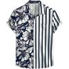 imageVATPAVE Mens Flamingo Hawaiian Sets Casual Short Sleeve Button Down Shirts Beach OutfitsNavy White
