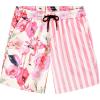 imageVATPAVE Mens Flamingo Hawaiian Sets Casual Short Sleeve Button Down Shirts Beach OutfitsPink
