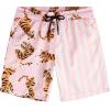 imageVATPAVE Mens Flamingo Hawaiian Sets Casual Short Sleeve Button Down Shirts Beach OutfitsPink Tiger