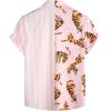 imageVATPAVE Mens Flamingo Hawaiian Sets Casual Short Sleeve Button Down Shirts Beach OutfitsPink Tiger