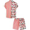 imageVATPAVE Mens Flamingo Hawaiian Sets Casual Short Sleeve Button Down Shirts Beach OutfitsRed Flamingo