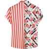 imageVATPAVE Mens Flamingo Hawaiian Sets Casual Short Sleeve Button Down Shirts Beach OutfitsRed Flamingo