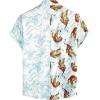 imageVATPAVE Mens Flamingo Hawaiian Sets Casual Short Sleeve Button Down Shirts Beach OutfitsWhite Tiger