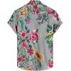 imageVATPAVE Mens Floral Hawaiian Shirt Casual Button Down Short Sleeve Aloha Beach ShirtsBlack Flower