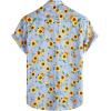 imageVATPAVE Mens Floral Hawaiian Shirt Casual Button Down Short Sleeve Aloha Beach ShirtsBlue Sunflower