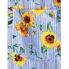 imageVATPAVE Mens Floral Hawaiian Shirt Casual Button Down Short Sleeve Aloha Beach ShirtsBlue Sunflower