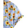 imageVATPAVE Mens Floral Hawaiian Shirt Casual Button Down Short Sleeve Aloha Beach ShirtsBlue Sunflower