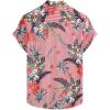 imageVATPAVE Mens Floral Hawaiian Shirt Casual Button Down Short Sleeve Aloha Beach ShirtsRed