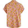 imageVATPAVE Mens Floral Hawaiian Shirt Casual Button Down Short Sleeve Aloha Beach ShirtsRed Sunflower
