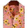 imageVATPAVE Mens Floral Hawaiian Shirt Casual Button Down Short Sleeve Aloha Beach ShirtsRed Sunflower