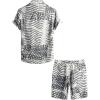 imageVATPAVE Mens Floral Hawaiian Shirts Short Sleeve Button Down Beach Shirts SuitsBeige