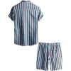 imageVATPAVE Mens Floral Hawaiian Shirts Short Sleeve Button Down Beach Shirts SuitsBlue