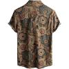 imageVATPAVE Mens Floral Hawaiian Shirts Short Sleeve Button Down Beach Shirts SuitsBrown
