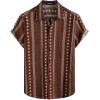 imageVATPAVE Mens Floral Hawaiian Shirts Short Sleeve Button Down Beach Shirts SuitsCoffee