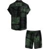 imageVATPAVE Mens Floral Hawaiian Shirts Short Sleeve Button Down Beach Shirts SuitsDark Green