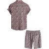 imageVATPAVE Mens Floral Hawaiian Shirts Short Sleeve Button Down Beach Shirts SuitsPink