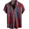 imageVATPAVE Mens Floral Hawaiian Shirts Short Sleeve Button Down Beach Shirts SuitsRed