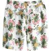 imageVATPAVE Mens Floral Hawaiian Shirts Short Sleeve Button Down Beach Shirts SuitsWhitepineapple