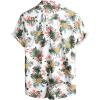 imageVATPAVE Mens Floral Hawaiian Shirts Short Sleeve Button Down Beach Shirts SuitsWhitepineapple