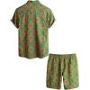 imageVATPAVE Mens Floral Hawaiian Shirts Short Sleeve Button Down Beach Shirts SuitsYellow Green