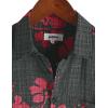 imageVATPAVE Mens Front Pocket Hawaiian Shirts Casual Floral Shirts Short Sleeve Button Down Beach Tropical ShirtsBlackred
