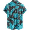imageVATPAVE Mens Front Pocket Hawaiian Shirts Casual Floral Shirts Short Sleeve Button Down Beach Tropical ShirtsBlue Black