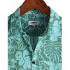 imageVATPAVE Mens Front Pocket Hawaiian Shirts Casual Floral Shirts Short Sleeve Button Down Beach Tropical ShirtsGreen Gray