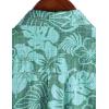 imageVATPAVE Mens Front Pocket Hawaiian Shirts Casual Floral Shirts Short Sleeve Button Down Beach Tropical ShirtsGreen Gray