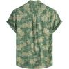 imageVATPAVE Mens Front Pocket Hawaiian Shirts Casual Floral Shirts Short Sleeve Button Down Beach Tropical ShirtsGreen Leaves