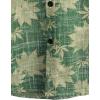 imageVATPAVE Mens Front Pocket Hawaiian Shirts Casual Floral Shirts Short Sleeve Button Down Beach Tropical ShirtsGreen Leaves