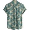 imageVATPAVE Mens Front Pocket Hawaiian Shirts Casual Floral Shirts Short Sleeve Button Down Beach Tropical ShirtsLightblue Leaves