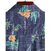 imageVATPAVE Mens Front Pocket Hawaiian Shirts Casual Floral Shirts Short Sleeve Button Down Beach Tropical ShirtsNavyboat