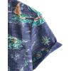 imageVATPAVE Mens Front Pocket Hawaiian Shirts Casual Floral Shirts Short Sleeve Button Down Beach Tropical ShirtsNavyboat