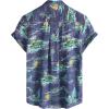 imageVATPAVE Mens Front Pocket Hawaiian Shirts Casual Floral Shirts Short Sleeve Button Down Beach Tropical ShirtsNavyboat