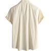 imageVATPAVE Mens Hawaiian Cotton Linen Shirts Short Sleeve Button Down Summer Shirts Cuban Beach Tops with PocketsBeige