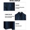 imageVATPAVE Mens Hawaiian Cotton Linen Shirts Short Sleeve Button Down Summer Shirts Cuban Beach Tops with PocketsNavy