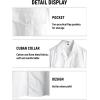 imageVATPAVE Mens Hawaiian Cotton Linen Shirts Short Sleeve Button Down Summer Shirts Cuban Beach Tops with PocketsWhite