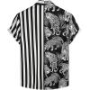 imageVATPAVE Mens Hawaiian Flamingo Shirts Casual Tropical Short Sleeve Button Down Shirt Summer Beach ShirtsBlack Leopard